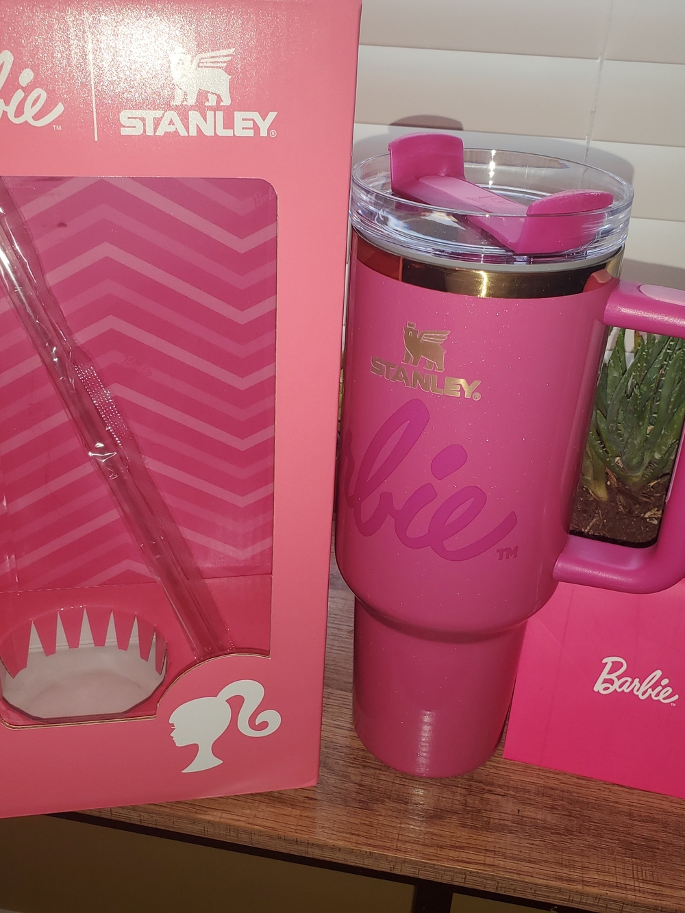 Stanley x Barbie Pink Travel Tumbler Mug